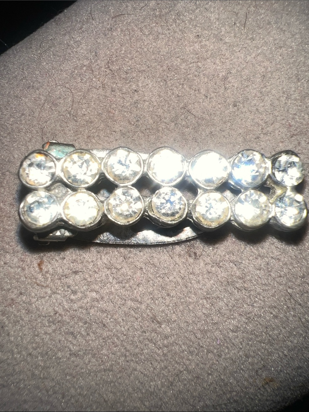 Art deco rhinestone dress clip